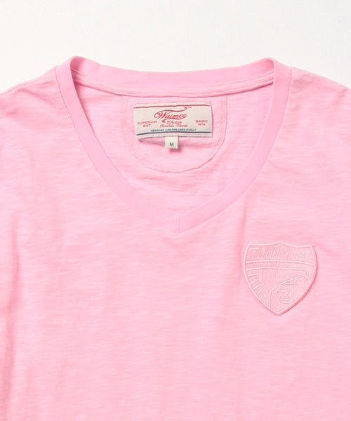 waimea(ワイメア)の「Waimea CLASSIC / ワッペン スラブVネックTシャツ(Tシャツ/カットソー・メンズ・ホワイト/ネイビー/ピンク・MEDIUM/LARGE/SMALL)」の22枚目の写真