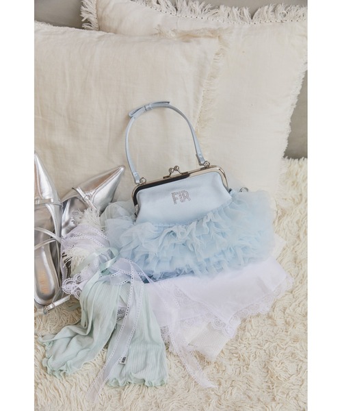 FURFUR（ファーファー）の「【USAGI ONLINE/ZOZOTOWN限定】クリスタルロゴがま口チュチュバッグ（ハンドバッグ・レディース・レッド/ピンク/ブラック/ミント/オフホワイト・F）」の9枚目の写真