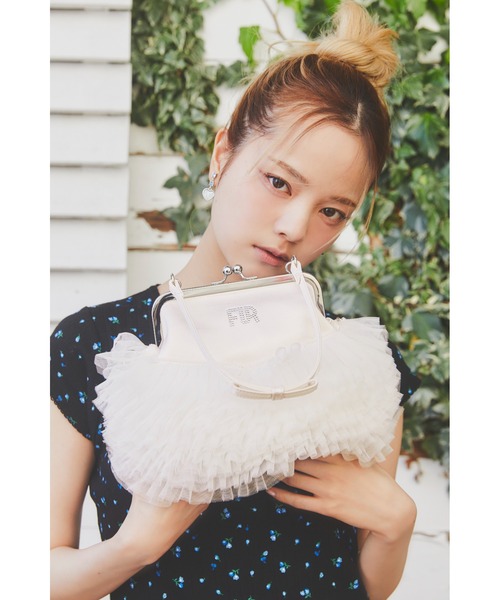 FURFUR（ファーファー）の「【USAGI ONLINE/ZOZOTOWN限定】クリスタルロゴがま口チュチュバッグ（ハンドバッグ・レディース・レッド/ピンク/ブラック/ミント/オフホワイト・F）」の14枚目の写真