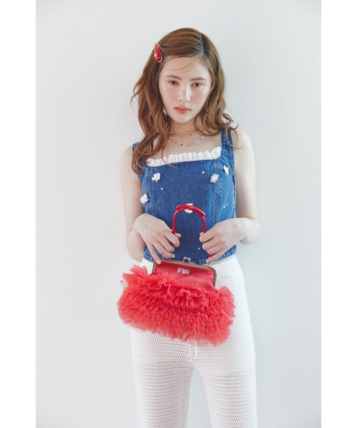 FURFUR（ファーファー）の「【USAGI ONLINE/ZOZOTOWN限定】クリスタルロゴがま口チュチュバッグ（ハンドバッグ・レディース・レッド/ピンク/ブラック/ミント/オフホワイト・F）」の16枚目の写真