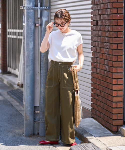 FREAK'S STORE(フリークスストア)の「限定展開 フレンチ スリーブ トップス(Tシャツ/カットソー・レディース・ブラウン/ネイビー/オレンジ/ベージュ/オフホワイト/オリーブ/ブラック・フリ-)」の11枚目の写真