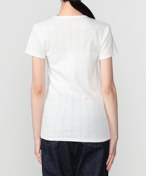 YOUNG&OLSEN The DRYGOODS STORE（ヤングアンドオルセン）の「YOUNG & OLSEN The DRYGOODS STORE | コットン 半袖Tシャツ WOMEN（Tシャツ/カットソー・レディース・ブラック/ホワイト・2）」の10枚目の写真