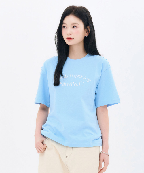 CHASECULT(チェイスカルト)の「共用レタリング半袖Tシャツ-FBZU5802C0D(Tシャツ/カットソー・メンズ・スカイブルー・90/95/100/105/110)」の4枚目の写真