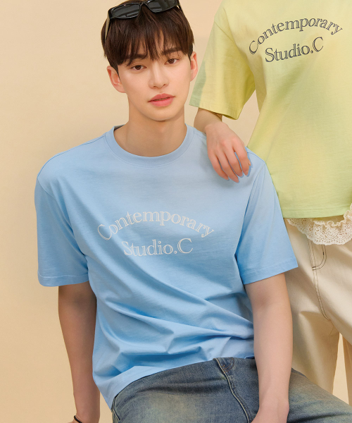 CHASECULT(チェイスカルト)の「共用レタリング半袖Tシャツ-FBZU5802C0D(Tシャツ/カットソー・メンズ・スカイブルー・90/95/100/105/110)」の5枚目の写真