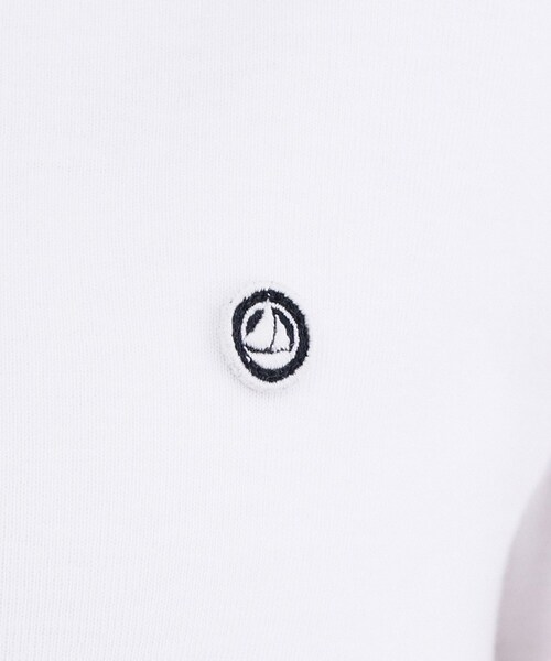 OPAQUE.CLIP（オペークドットクリップ）の「【PETIT BATERU／プチバトー】ボートネック半袖Tシャツ（Tシャツ/カットソー・レディース・ネイビー/ホワイト・02/01）」の6枚目の写真