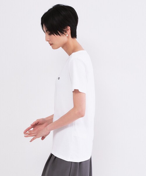 OPAQUE.CLIP（オペークドットクリップ）の「【PETIT BATERU／プチバトー】ボートネック半袖Tシャツ（Tシャツ/カットソー・レディース・ネイビー/ホワイト・02/01）」の12枚目の写真