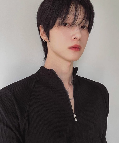 NOWLE(ノウル)の「【NOWLE】タイトフィット ハーフジップ ラグラン リブ ロンT / スリムフィット(Tシャツ/カットソー・メンズ・ブラック・LARGE/MEDIUM/X-LARGE)」の8枚目の写真