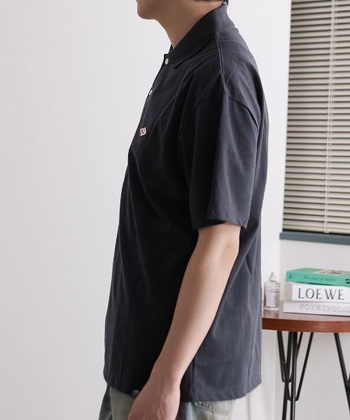 BALL(ボール)の「『BALL/ボール』TC鹿の子ワッペン付きポロシャツ(シャツ/ブラウス・メンズ・ネイビー/チャコール/ブラック/ホワイト・L/LL/M)」の14枚目の写真