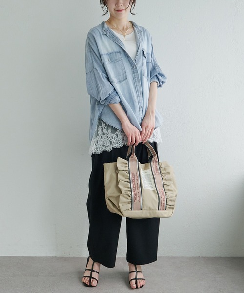 THEATRE PRODUCTS(シアタープロダクツ)の「【THEATRE PRODUCTS】THAMES 2WAY TOTE L(トートバッグ・レディース・ベージュ/ブラック・FREE)」の12枚目の写真