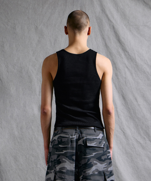MUSINSA STANDARD（ムシンサスタンダード）の「クラシックタンクトップ[ブラック]（Tシャツ/カットソー・メンズ・その他・SMALL/MEDIUM/LARGE/X-LARGE/2XL/3XL）」の3枚目の写真