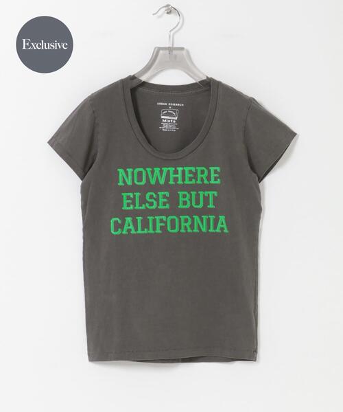 MIXTA（ミクスタ）の「『別注』Mixta×URBAN RESEARCH　NOWHERE（Tシャツ/カットソー・レディース・ピンク/ライトグレー/スミクロ・MEDIUM）」の2枚目の写真