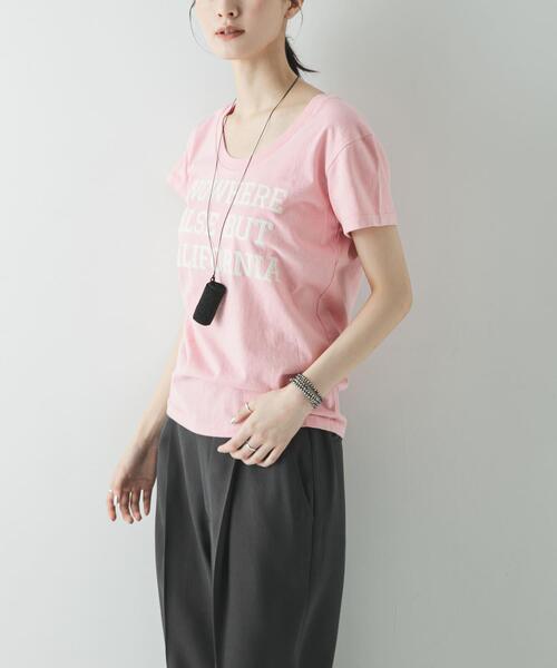MIXTA（ミクスタ）の「『別注』Mixta×URBAN RESEARCH　NOWHERE（Tシャツ/カットソー・レディース・ピンク/ライトグレー/スミクロ・MEDIUM）」の13枚目の写真