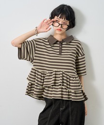 NOGLE | 【NOGLE/ノグル】フリル半袖ポロシャツ(ポロシャツ)