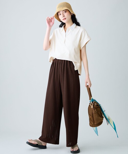ANY(エニィ)の「レーシージャカードパンツ(その他パンツ・レディース・ダークブラウン系/ブラック系/アイボリー系・X-LARGE)」の13枚目の写真