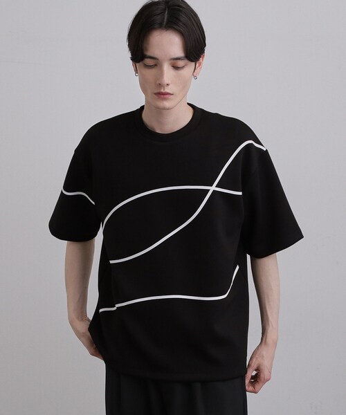 tk.TAKEO KIKUCHI(ティーケータケオキクチ)の「コードエンブロカットソー(Tシャツ/カットソー・メンズ・ホワイト/ブラック/ネイビー・02/03)」の9枚目の写真