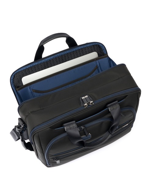 TUMI(トゥミ)の「TUMI ALPHA (アルファ) スリーウェイ・ブリーフ(A4/PC15インチまで対応)(ビジネスバッグ・メンズ・ブラック×ブルー・FREE)」の4枚目の写真