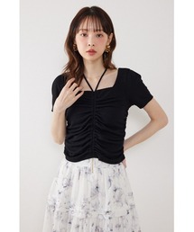 フロントギャザーカットトップス 夏服
