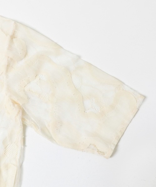 URBAN RESEARCH（アーバンリサーチ）の「ESTHE　OVERSIZED SHEER LACE SHIRTS（シャツ/ブラウス・レディース・オフホワイト/ブラウン・SMALL）」の12枚目の写真