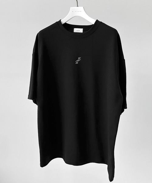 minsobi(ミンソビ)の「PUBLIC PLACE ロゴ パネル切替 ビッグシルエット半袖Tシャツ ユニセックス(Tシャツ/カットソー・メンズ・ブラック・FREE)」の13枚目の写真