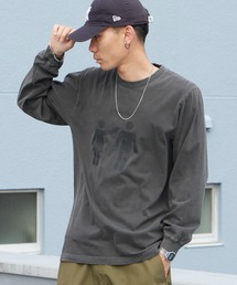 WBSB/ダブルビーエスビー DOUCHE L/S TEE-vintage プリントTシャツ 長袖 ひび割れプリント メンズ レディース ユニセックス 秋 秋服 2026年秋冬