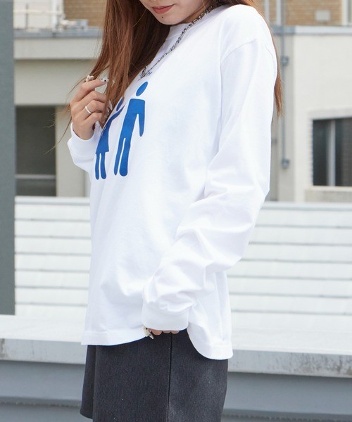 WBSB（ダブルビーエスビー）の「WBSB/ダブルビーエスビー DOUCHE L/S TEE-vintage プリントTシャツ 長袖 ひび割れプリント メンズ レディース ユニセックス 秋 秋服 2026年秋冬（Tシャツ/カットソー・メンズ・ホワイト/ライトブルー/ブラック・M/L/XL）」の17枚目の写真