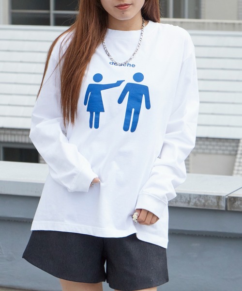 WBSB（ダブルビーエスビー）の「WBSB/ダブルビーエスビー DOUCHE L/S TEE-vintage プリントTシャツ 長袖 ひび割れプリント メンズ レディース ユニセックス 秋 秋服 2026年秋冬（Tシャツ/カットソー・メンズ・ホワイト/ライトブルー/ブラック・M/L/XL）」の16枚目の写真