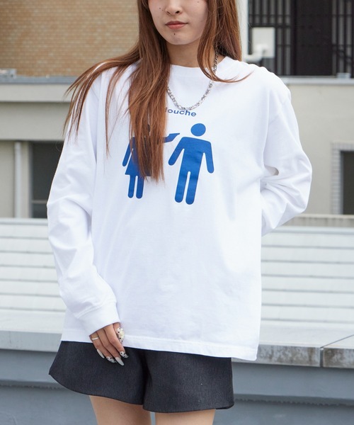WBSB（ダブルビーエスビー）の「WBSB/ダブルビーエスビー DOUCHE L/S TEE-vintage プリントTシャツ 長袖 ひび割れプリント メンズ レディース ユニセックス 秋 秋服 2026年秋冬（Tシャツ/カットソー・メンズ・ホワイト/ライトブルー/ブラック・M/L/XL）」の15枚目の写真