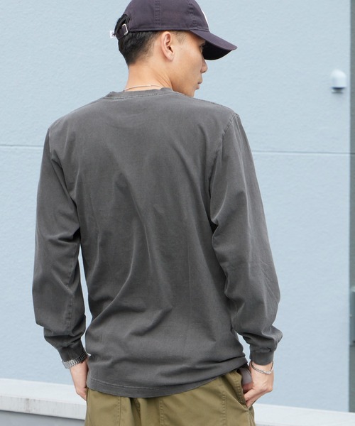 WBSB（ダブルビーエスビー）の「WBSB/ダブルビーエスビー DOUCHE L/S TEE-vintage プリントTシャツ 長袖 ひび割れプリント メンズ レディース ユニセックス 秋 秋服 2026年秋冬（Tシャツ/カットソー・メンズ・ホワイト/ライトブルー/ブラック・M/L/XL）」の5枚目の写真