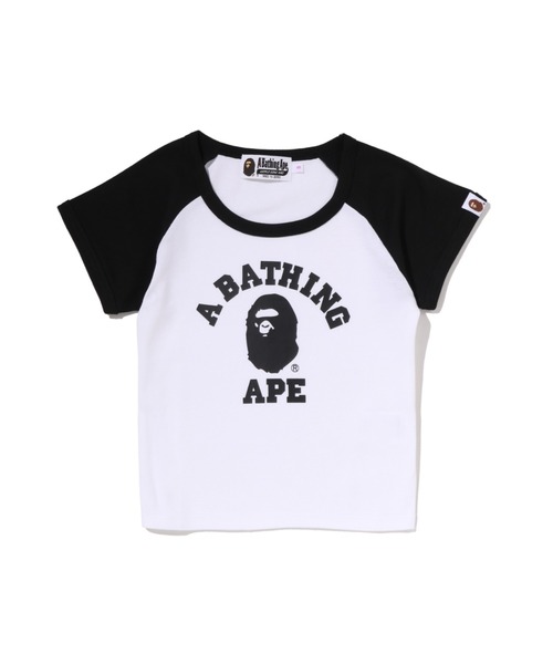 トップス A BATHING APE COLLEGE RAGLAN CROPPED TEE（Tシャツ/カットソー）｜A BATHING APE