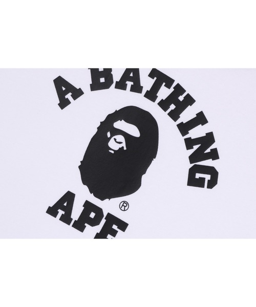A BATHING APE（アベイシングエイプ）の「COLLEGE RAGLAN CROPPED TEE（Tシャツ/カットソー・レディース・ピンク/ブラック・SMALL/MEDIUM/LARGE）」の5枚目の写真