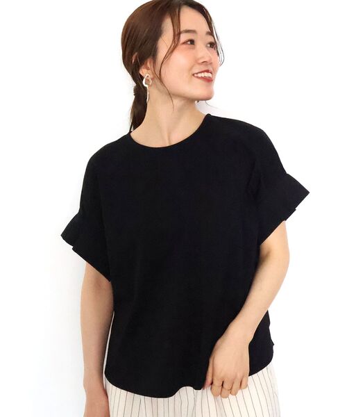 le.coeur blanc(ルクールブラン)の「ドライコットンタックスリーブプルオーバー(Tシャツ/カットソー・レディース・カーキオリーブ/ホワイト系その他/グレイッシュベージュ/ブラック/オフホワイト・38)」の6枚目の写真