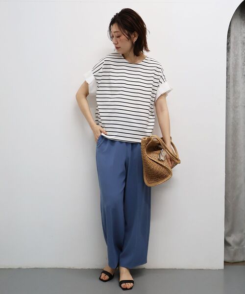 le.coeur blanc(ルクールブラン)の「ドライコットンタックスリーブプルオーバー(Tシャツ/カットソー・レディース・カーキオリーブ/ホワイト系その他/グレイッシュベージュ/ブラック/オフホワイト・38)」の21枚目の写真