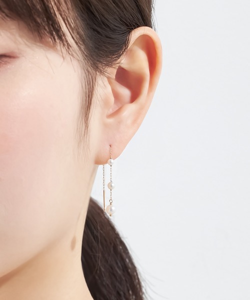 K10YG 淡水パール ピアス（ピアス（両耳用））｜festaria bijou SOPHIA 