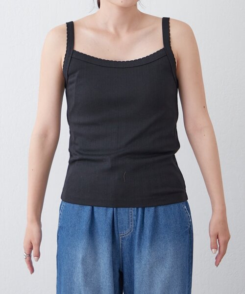 CIAOPANIC TYPY（チャオパニックティピー）の「【willow】アイレット半袖スナップカーデキャミセット（Tシャツ/カットソー・レディース・ブラック/ミント・ONE SIZE）」の19枚目の写真