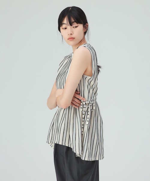 BEAMS HEART(ビームスハート)の「ストライプ カット プルオーバー(Tシャツ/カットソー・レディース・ホワイト系その他5/オフホワイト・FREE)」の5枚目の写真