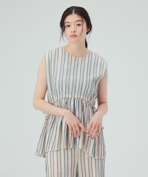 BEAMS HEART(ビームスハート)の「ストライプ カット プルオーバー(Tシャツ/カットソー・レディース・ホワイト系その他5/オフホワイト・FREE)」の10枚目の写真