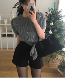 Vini | 美脚シルエット ハイウエストショートパンツ(その他パンツ)