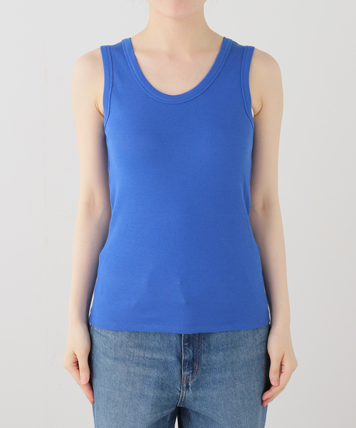 IENA(イエナ)の「《追加/UVカット》テレコストレッチフレンチノースリーブ(Tシャツ/カットソー・レディース・ホワイト/グレー/ブルー系その他/ベージュ・FREE)」の6枚目の写真