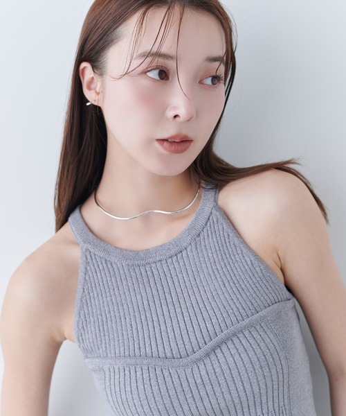Olume (オリュム)の「アメスリニットトップス(タンクトップ・レディース・グレー/ホワイト・FREE)」の8枚目の写真