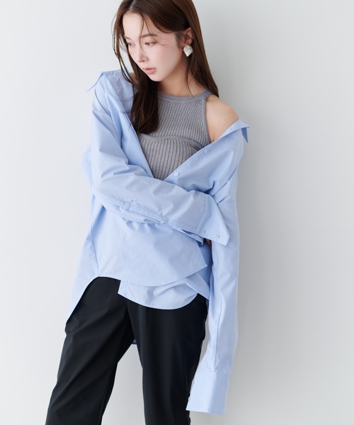 Olume (オリュム)の「アメスリニットトップス(タンクトップ・レディース・グレー/ホワイト・FREE)」の17枚目の写真