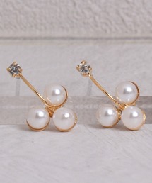 パールドロップデザインピアス