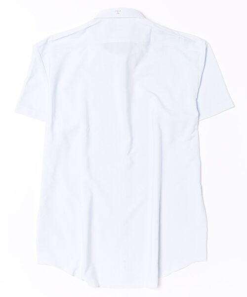 TOKYO SHIRTS(トウキョウシャツ)の「【吸水速乾】【COFREX】形態安定ノンアイロン ボタンダウン 半袖ビジネスワイシャツ (大きいサイズ)(ビジネスシャツ・メンズ・ブルー・首回り45cm/首回り47cm)」の7枚目の写真