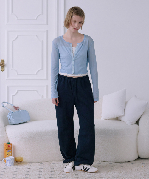 AFTERHOURS（アフターアワーズ）の「SHEER LINE PANEL CARDIGAN (LIGHT BLUE)（カーディガン/ボレロ・レディース・ブルー・FREE）」の4枚目の写真