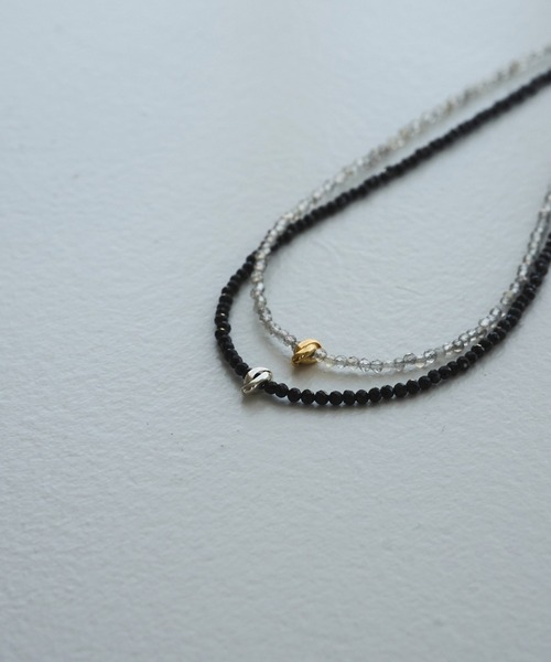 anuke(アンヌーク)の「anuke Color Stone Necklace(ネックレス・レディース・ブラック/オフホワイト・FREE)」の9枚目の写真