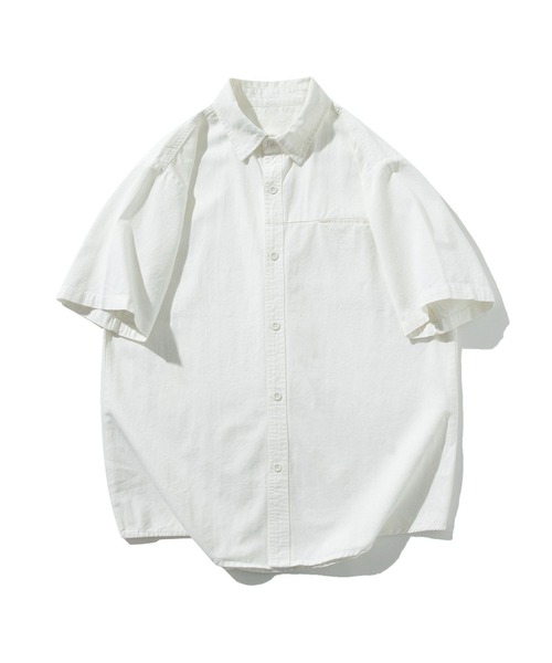 aimoha(アイモハ)の「【mens】ポケット付き半袖シャツ(シャツ/ブラウス・メンズ・ベージュ/ブラック/オフホワイト・XX-LARGE/X-LARGE/LARGE/MEDIUM)」の2枚目の写真