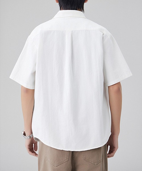 aimoha(アイモハ)の「【mens】ポケット付き半袖シャツ(シャツ/ブラウス・メンズ・ベージュ/ブラック/オフホワイト・XX-LARGE/X-LARGE/LARGE/MEDIUM)」の8枚目の写真