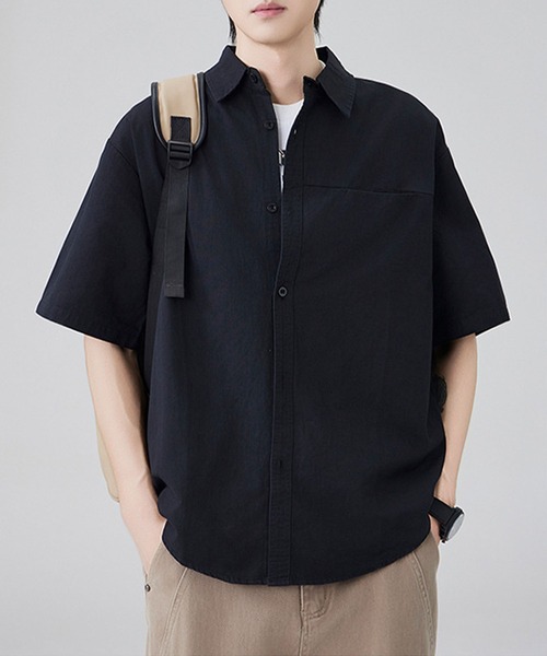 aimoha(アイモハ)の「【mens】ポケット付き半袖シャツ(シャツ/ブラウス・メンズ・ベージュ/ブラック/オフホワイト・XX-LARGE/X-LARGE/LARGE/MEDIUM)」の11枚目の写真