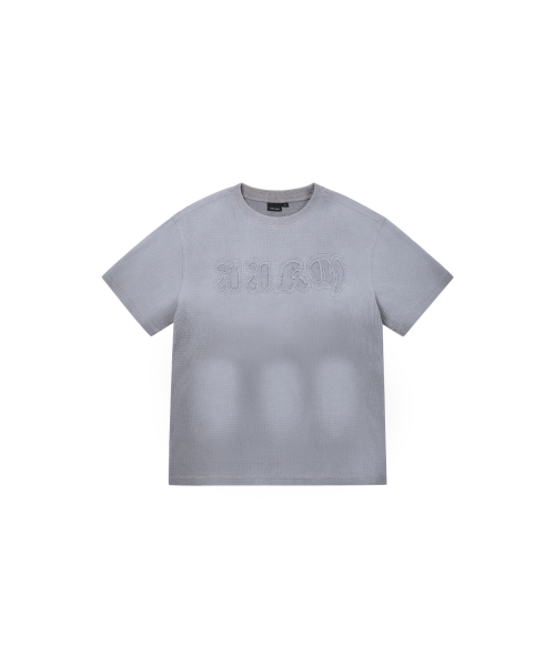 AAKAM(アーカム)の「Reverse Patch Waffle Half Top (Gray)(Tシャツ/カットソー・レディース・その他・3/2/1)」の1枚目の写真
