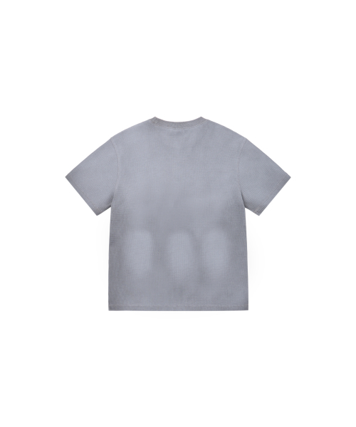 AAKAM(アーカム)の「Reverse Patch Waffle Half Top (Gray)(Tシャツ/カットソー・レディース・その他・3/2/1)」の2枚目の写真