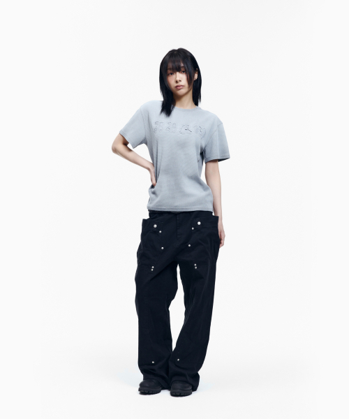 AAKAM(アーカム)の「Reverse Patch Waffle Half Top (Gray)(Tシャツ/カットソー・レディース・その他・3/2/1)」の9枚目の写真